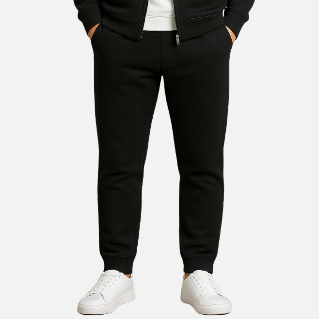 Men’s Luxury Zip-Up Tracksuit – 2-Piece Smart Casual Outfit
