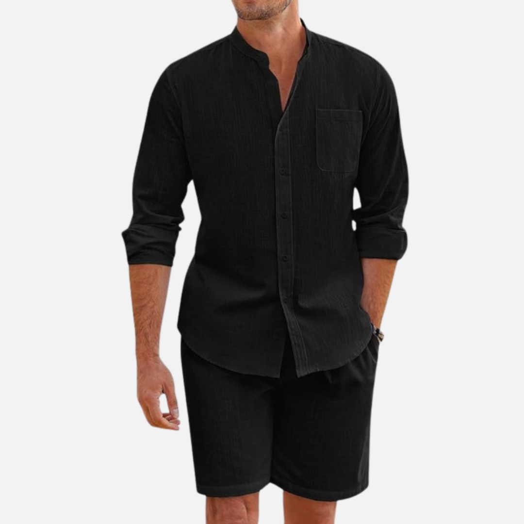 Men's 2-Piece Linen Summer Outfit - Luxury Outfit Set