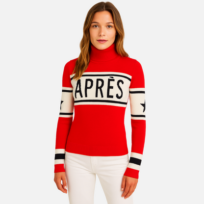 Women’s Après Ski Turtleneck Sweater – Warm Wool Sweater