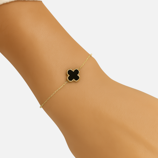 Women's Black Clover Bracelet – Four Leaf Jewellery Bracelet