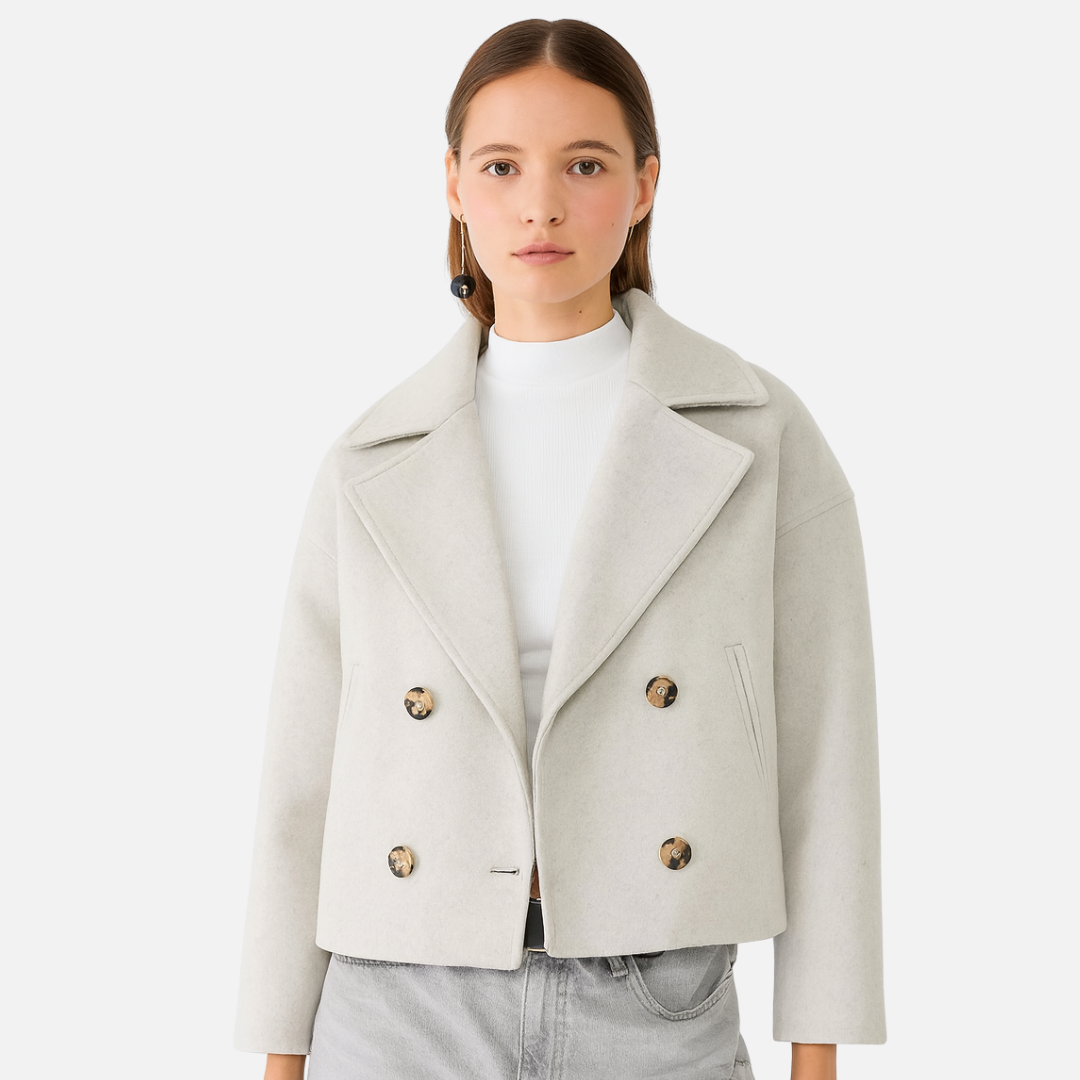Women’s Buttoned Jacket – Elegant Tailored Coat