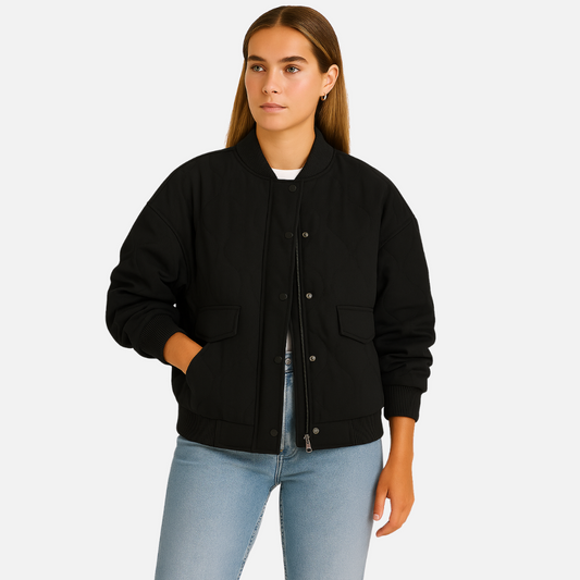 Women’s Autumn Jacket - Quilted Bomber Jacket