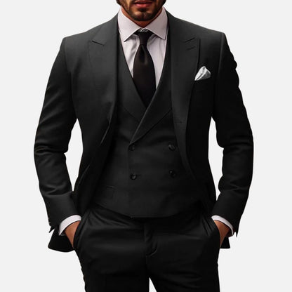 Men's Smart 3-Piece Suit - Premium Suit with Trousers, Blazer and Vest