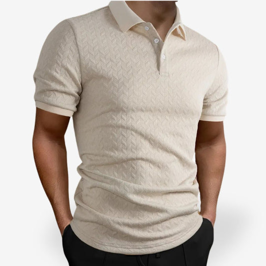 Men’s Stretch Polo Shirt Beige