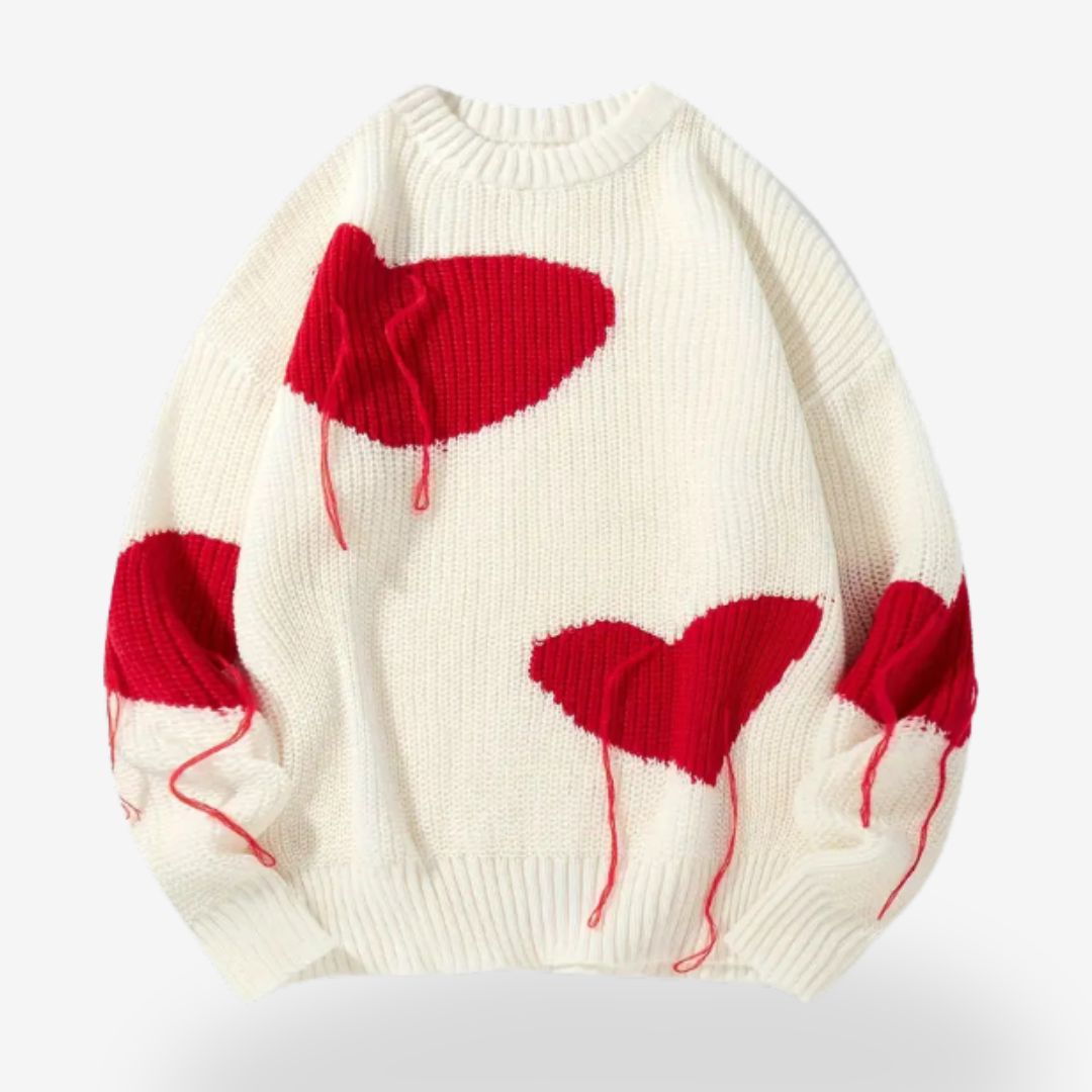 Women's Love Heart Knit Sweater