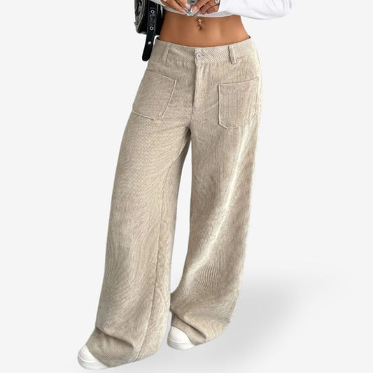 Wide-Leg Flair Fit Women's Trousers