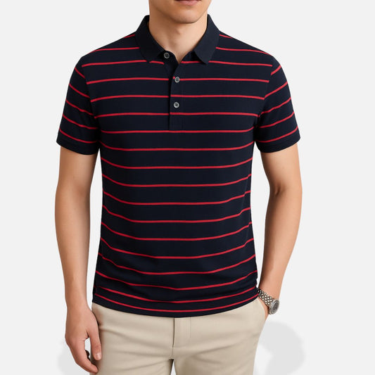 Men’s Striped Short Sleeve Polo