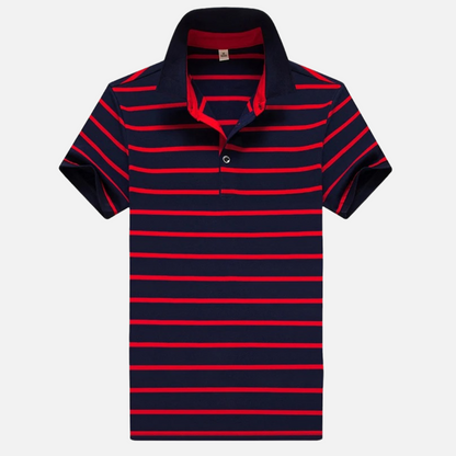 Men’s Striped Short Sleeve Polo