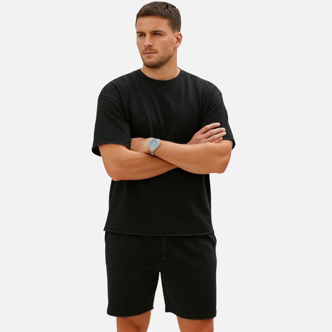 Men’s Short Outfit - Oversized 2-Piece Set Shorts and T-Shirt