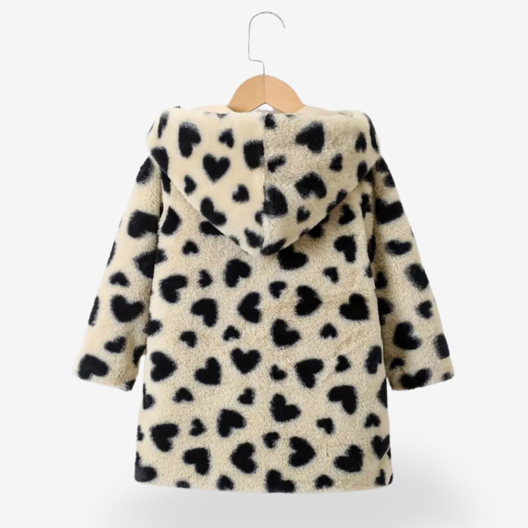 Luxury Women’s Panther Print Fleece Coat Jacket