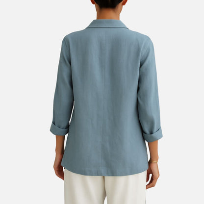 Women's Tailored Blazer - Linen Blazer Jacket