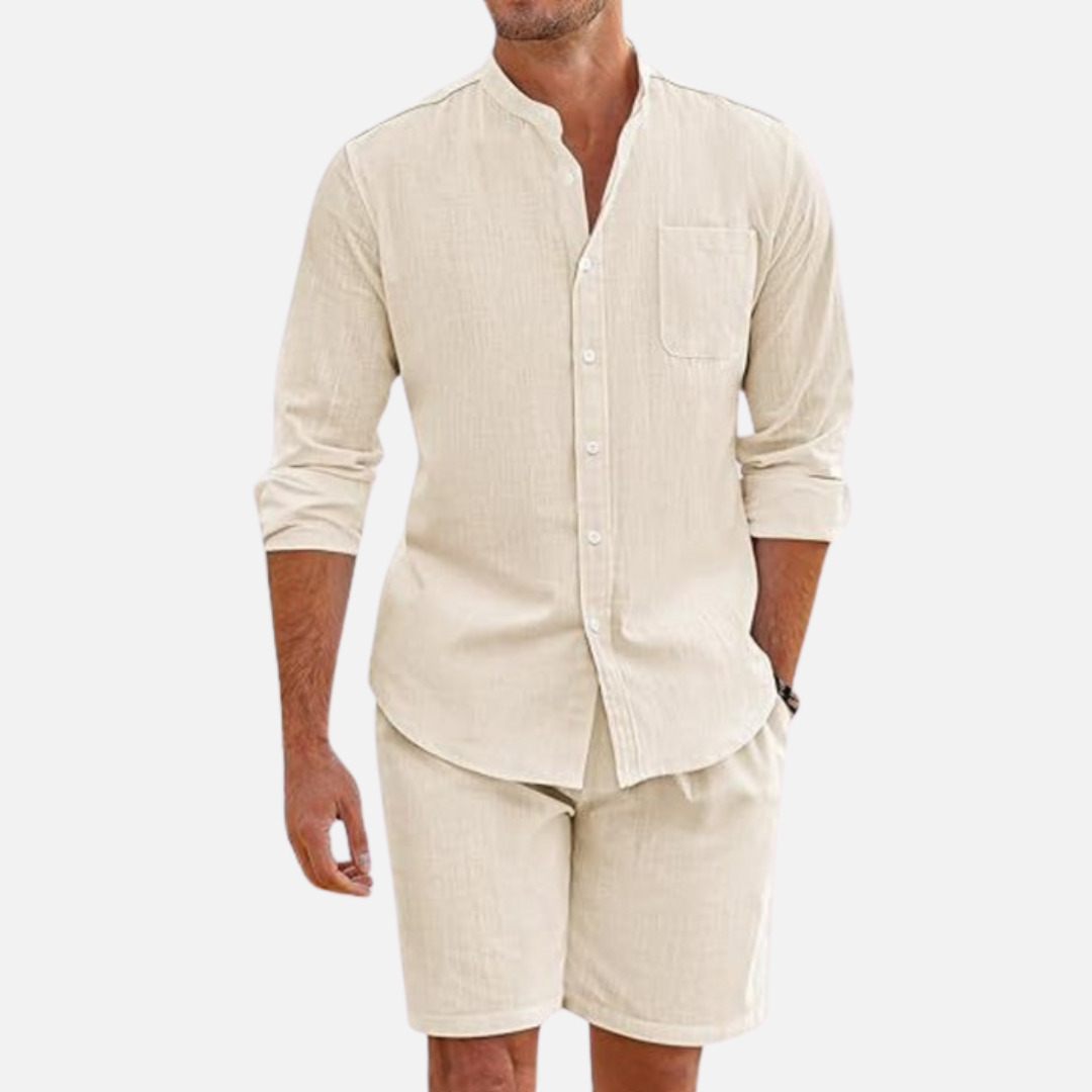 Men's 2-Piece Linen Summer Outfit - Luxury Outfit Set