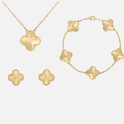 Women's Jewellery Set Clover - Matching Bracelet, Necklace, Earrings