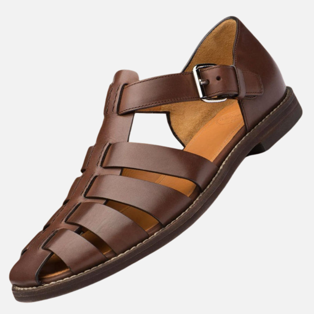 Men’s Premium Orthopedic Leather Sandals - Supportive Open Sandals