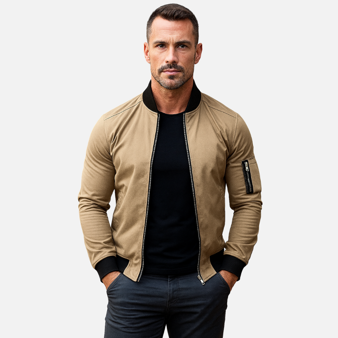 Men's Breathable Bomber Jacket - Lightweight Autumn Jacket