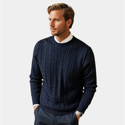 Men’s Cashmere Knitted Sweater - Knitted Pullover Old-Money Style
