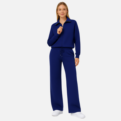 Women’s Two-Piece Outfit Set – Matching Jacket & Trousers Wide-Fit