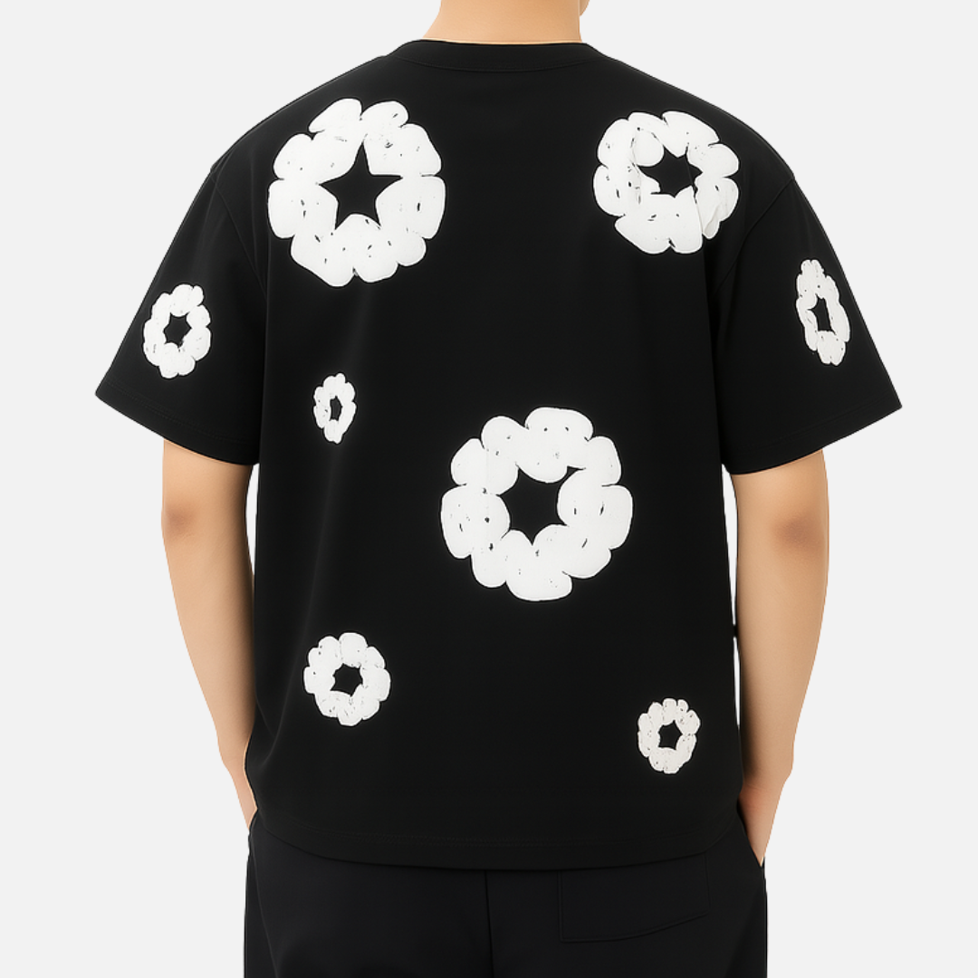Men's Floral T-Shirt - Comfortable Cotton Wreath T-Shirt