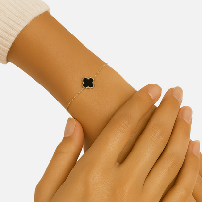 Women's Black Clover Bracelet – Four Leaf Jewellery Bracelet