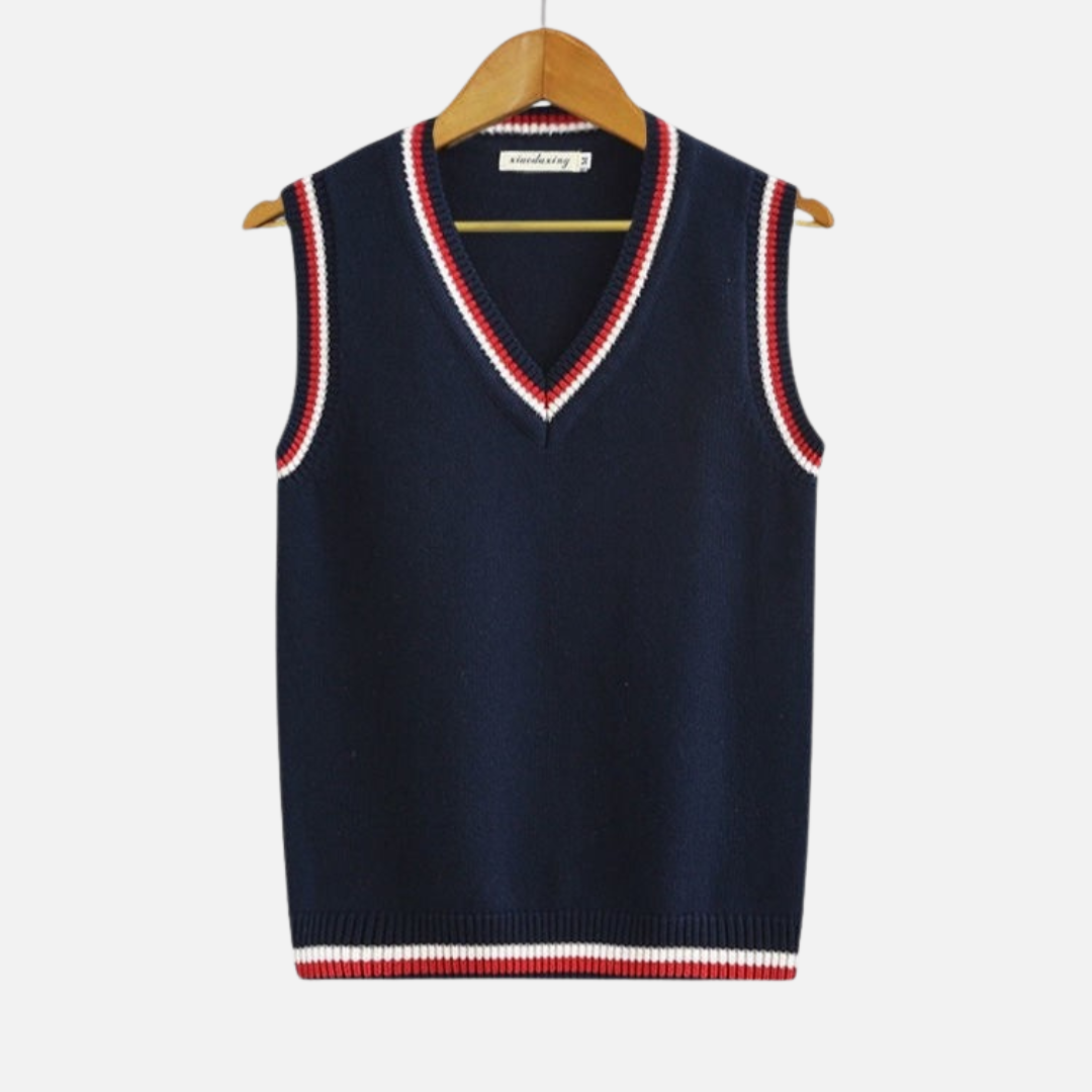 Men’s Old Money Sleeveless Vest - Knitted Pullover