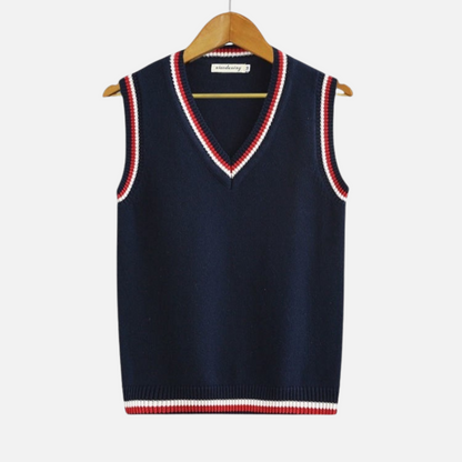 Men’s Old Money Sleeveless Vest - Knitted Pullover