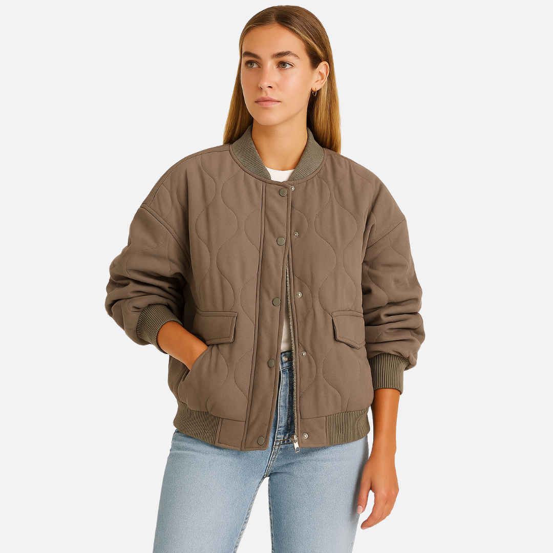 Women’s Autumn Jacket - Quilted Bomber Jacket