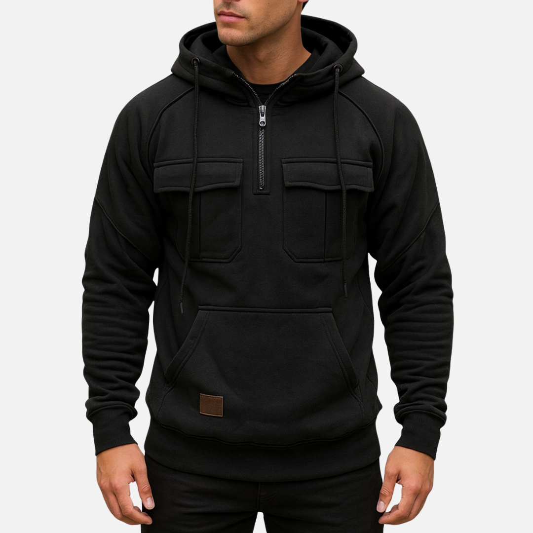 Men's Utility Hoodie - Warm Zipped Hoodie