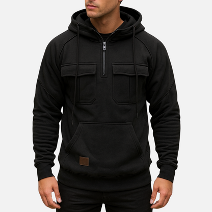 Men's Utility Hoodie - Warm Zipped Hoodie
