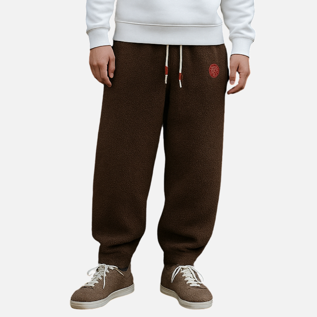 Men’s Fleece Joggers - Wide-Leg Soft Sweatpants