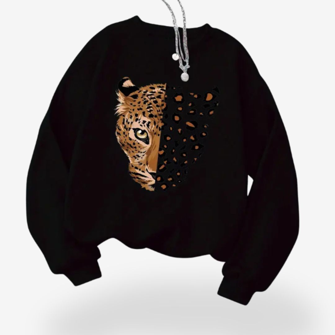 Women's Leopard Panther Print Sweatshirt