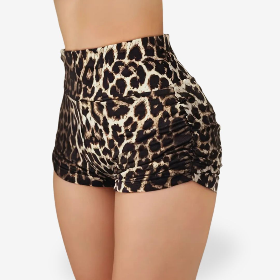 High-Waisted Leopard Print Women's Leggings