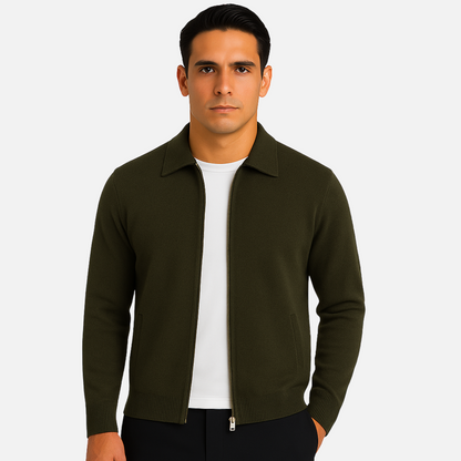 Men's Cashmere Full-Zip Vest  - Cashmere Jacket