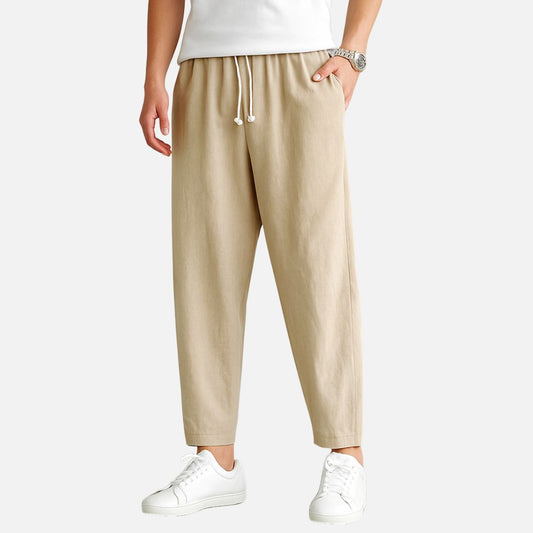 Men’s Lightweight Loose Fit Linen Trousers