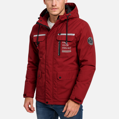 Men’s Hooded Water Resistant Winter Jacket – All Weather Coat