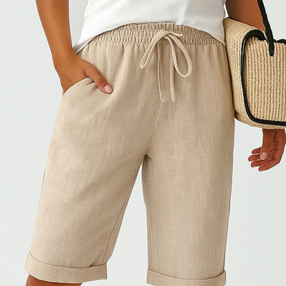 Women's Linen Shorts - Knee Length Shorts