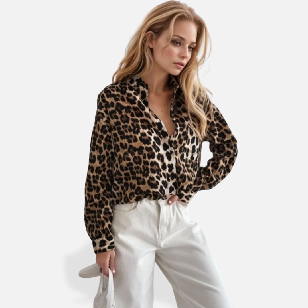 Women's Leopard Oversized Shirt