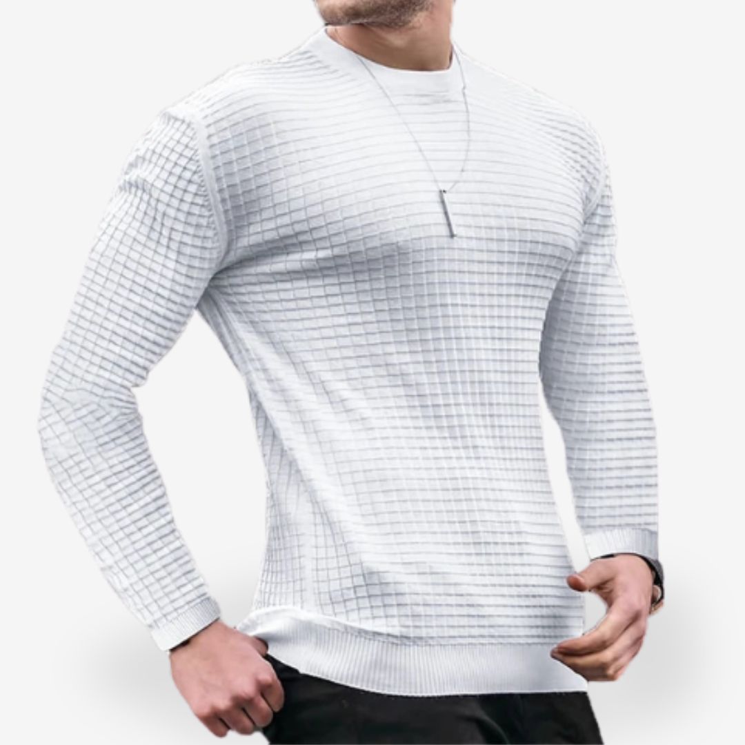 Men’s Casual Waffle Sweater