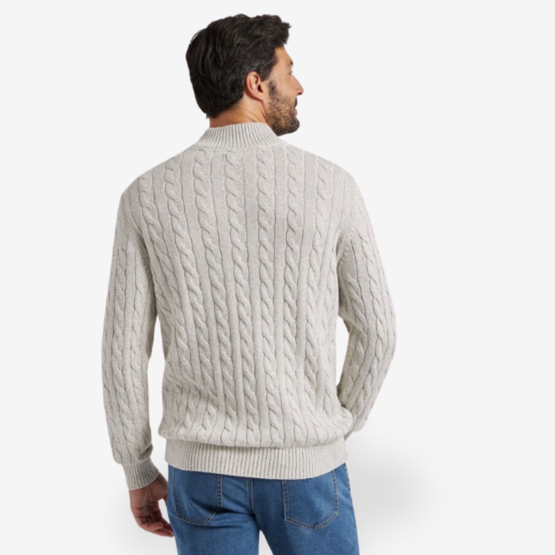 Men's Knitted Half-Zip Sweater Warm Half-Zipper