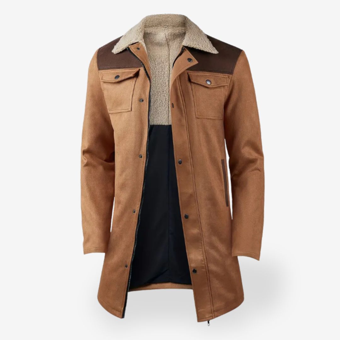 Men’s Warm and Thick Trench Coat Jacket