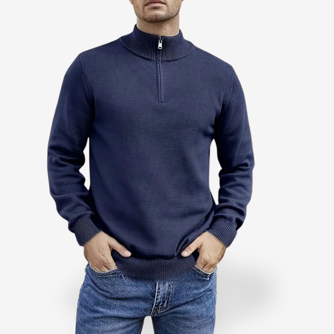 Men’s Warm High-Quality Half-Zip Sweater