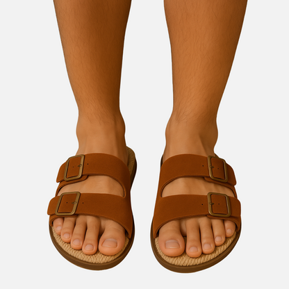 Men's Classic Strapped Sandals - Open Sliders with Straps
