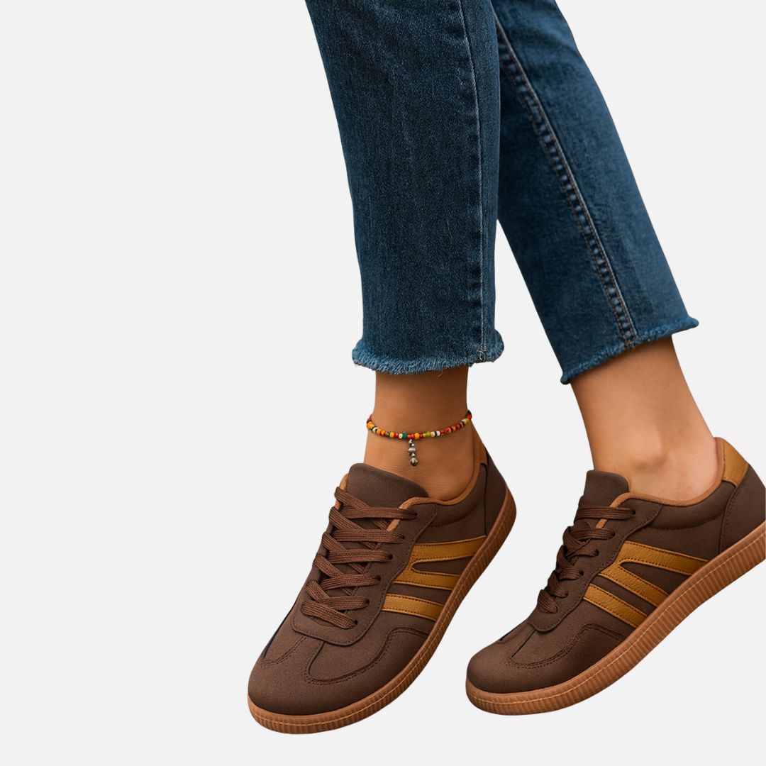 Women's Supportive Sneakers -Sportive Low-Top Shoes