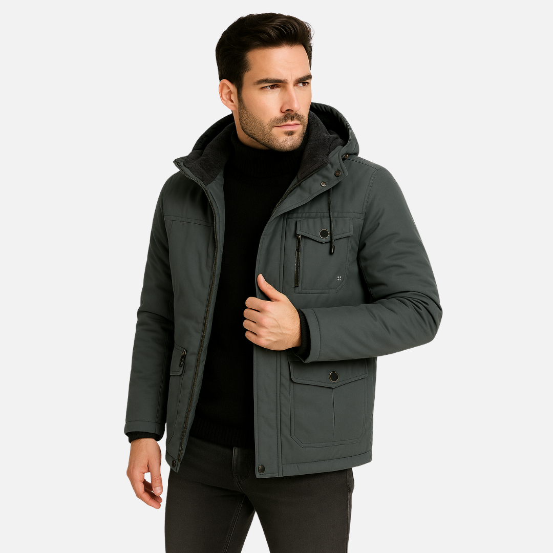 Men’s Winter Parka – Waterproof Warm Insulated Hooded Jacket