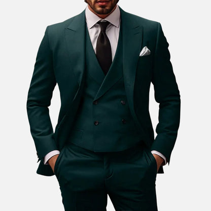 Men's Smart 3-Piece Suit - Premium Suit with Trousers, Blazer and Vest