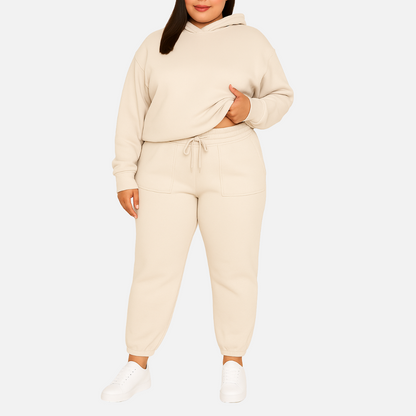 Women's Tracksuit Outfit Set – Comfortable Hoodie and Joggers Loungewear