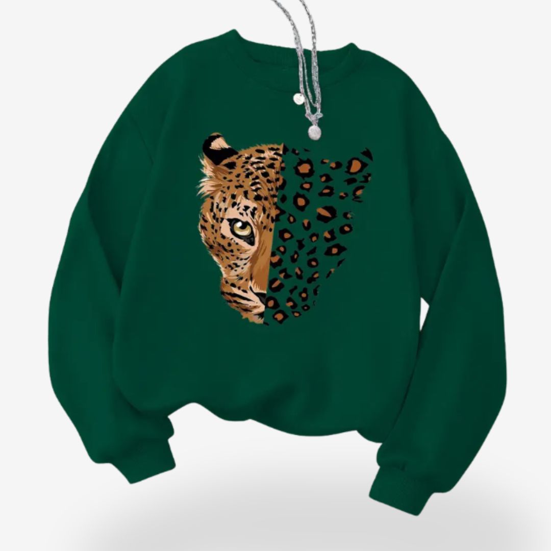 Women's Leopard Panther Print Sweatshirt