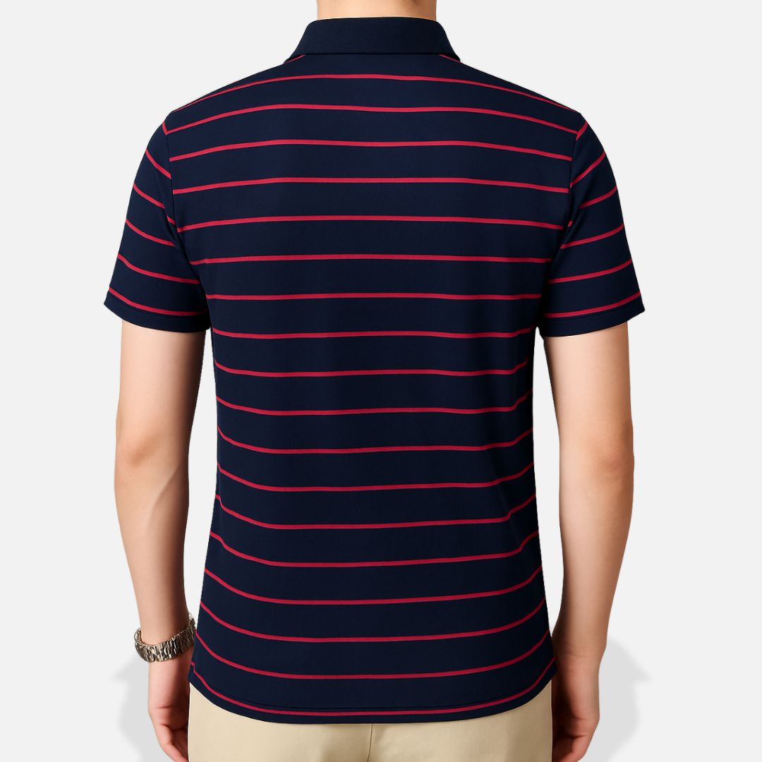 Men’s Striped Short Sleeve Polo