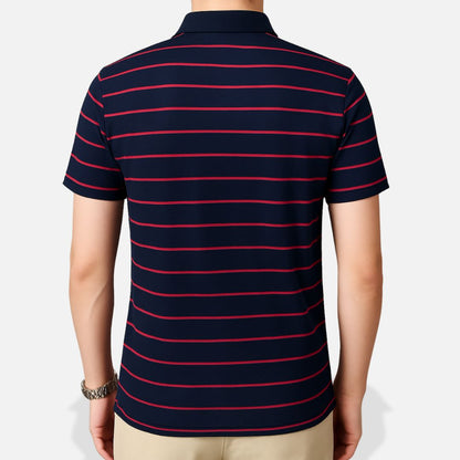 Men’s Striped Short Sleeve Polo