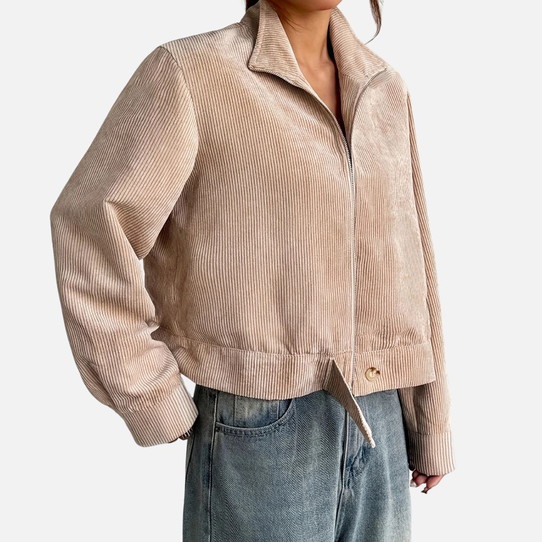 Women's Corduroy Jacket - Zipped Cardigan