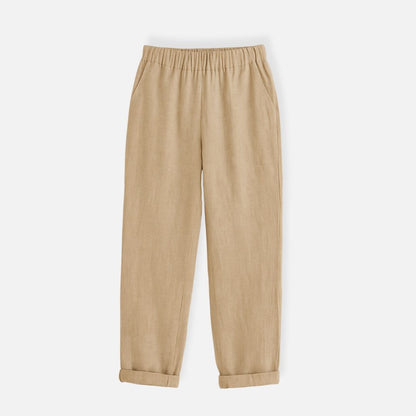 Women’s Tailored Linen Trousers - Folded Trousers